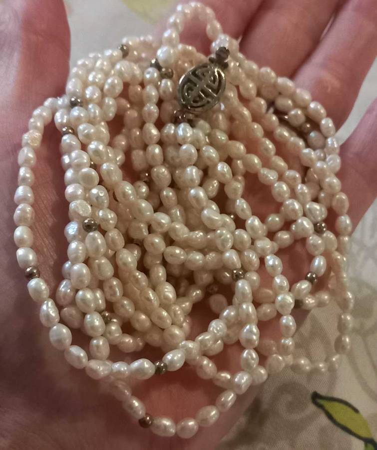 Vintage 4 Rows Freshwater Pearl Necklace