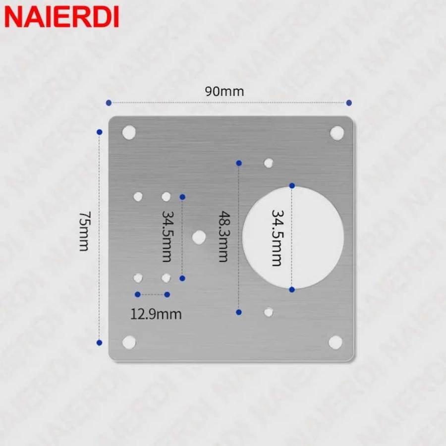 Cupboard hinge repair plates