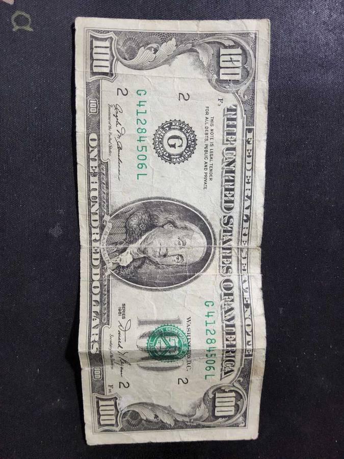 1981 100 Dollar USA Note