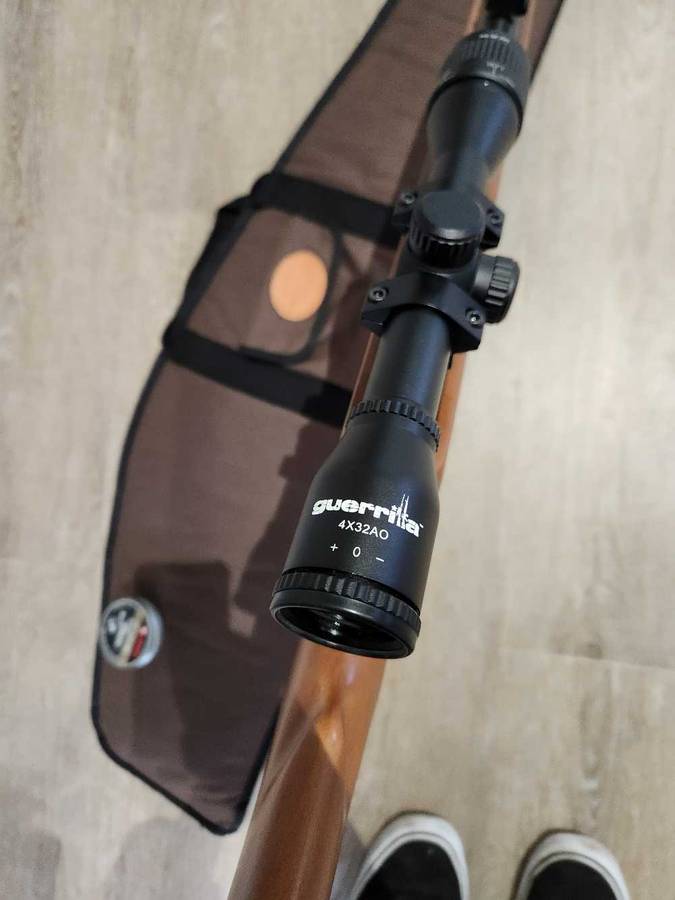 Air Rifle & Carry-case - Crosman Optimus Break Barrel with 4x32 Scope (.22) - Majestic BARELY USED