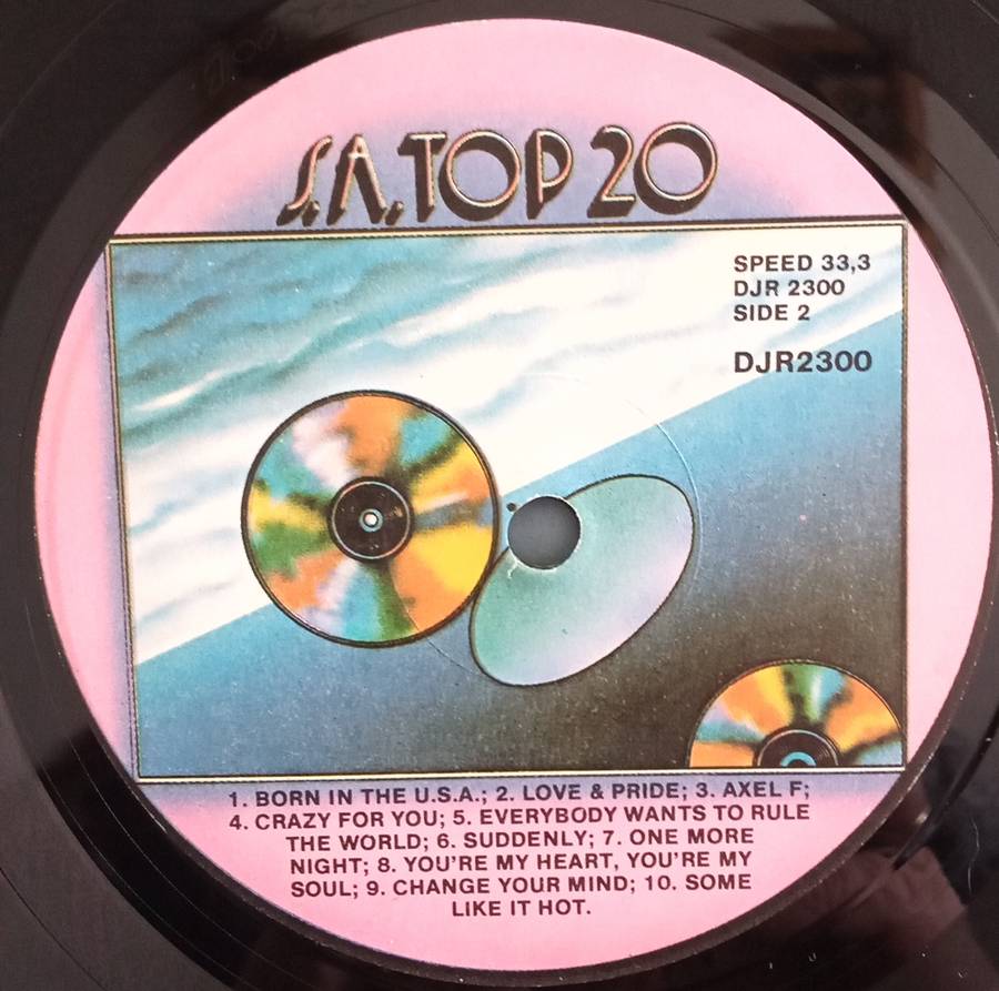 SA TOP 20 LP VINYL RECORD 1985