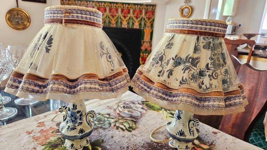 Delft Holland lamps vintage