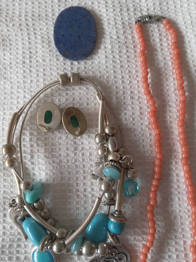 Job Lot Of Costume Jewellery Items And A Genuine Lapis Lazuli Gemstone - (1 bid)