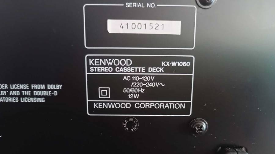 Kenwood dual cassette deck