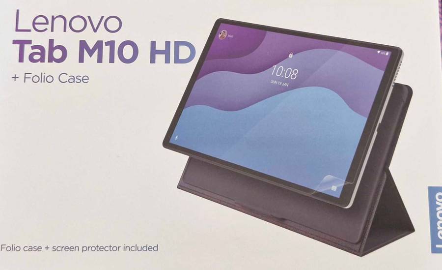 Lenovo Tab M10 HD + Folio Case
