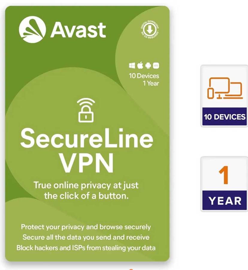 Avast SecureLine VPN (10 Devices | 1 Year)