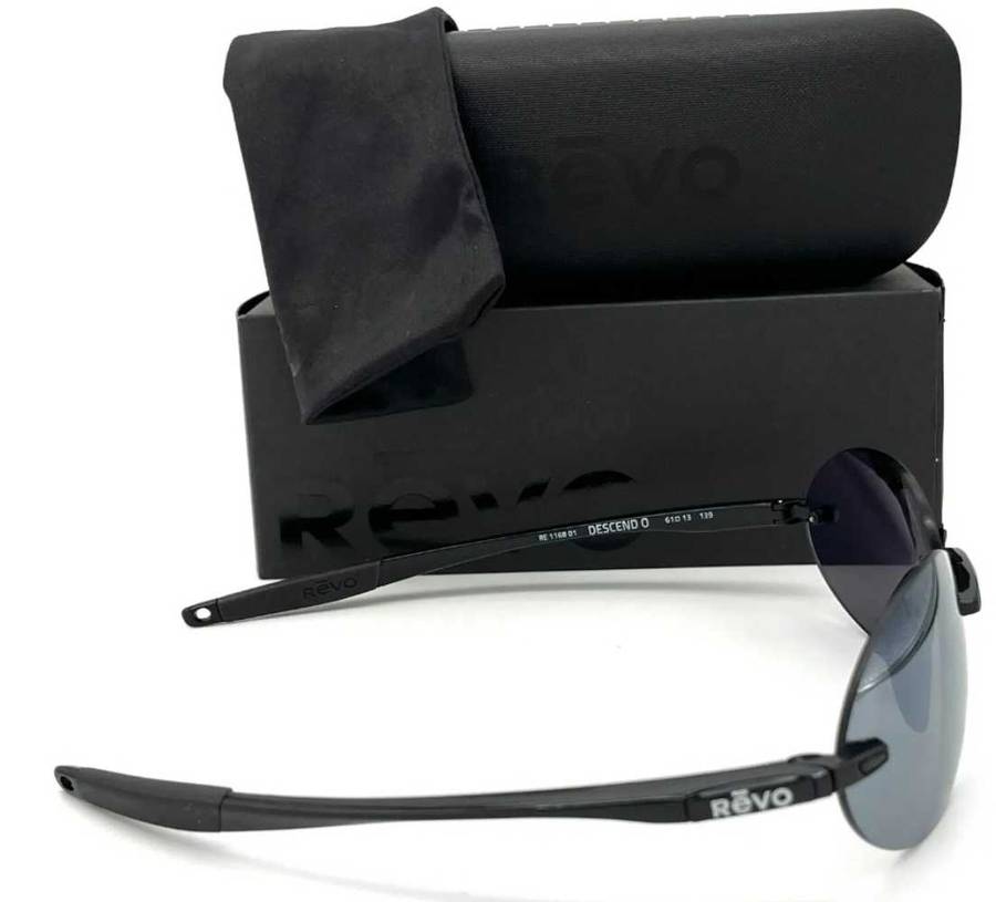 REVO DESCEND  RE1168 01 Shiny Black /Graphite 61mm Polarized Sunglasses