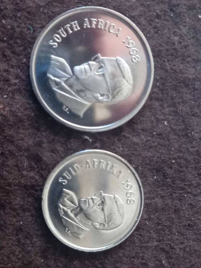1968 RSA 20 & 10c PROOF COINS
