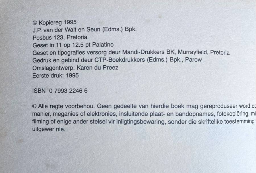 Die Reuk van Rose - Peet Venter (1995)