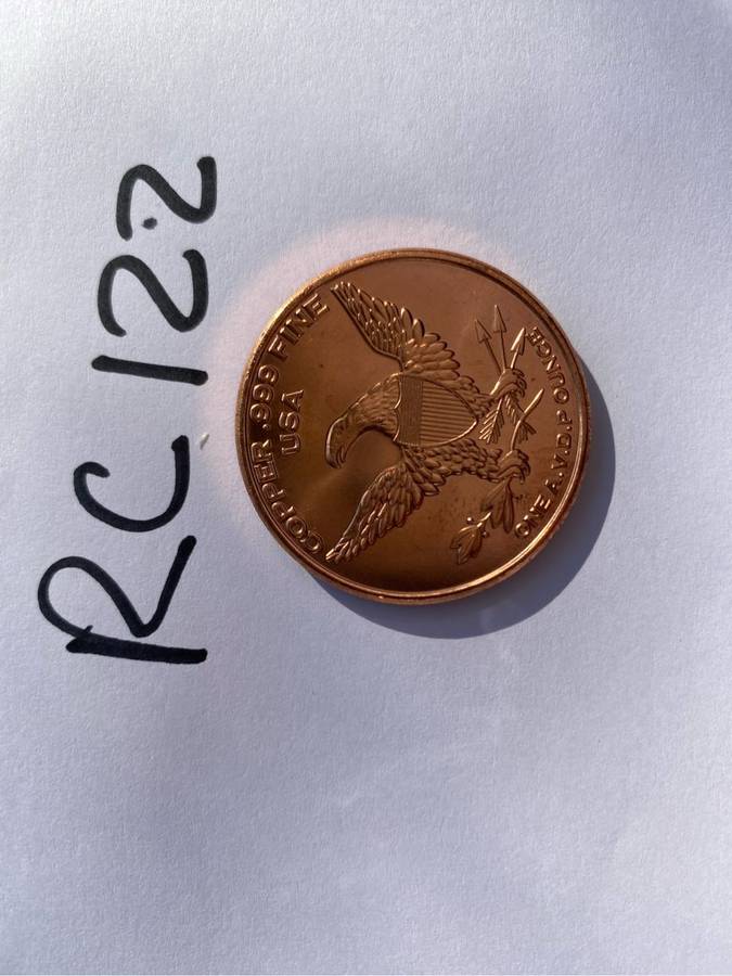 USA veterans medal 1 ounce copper medallion