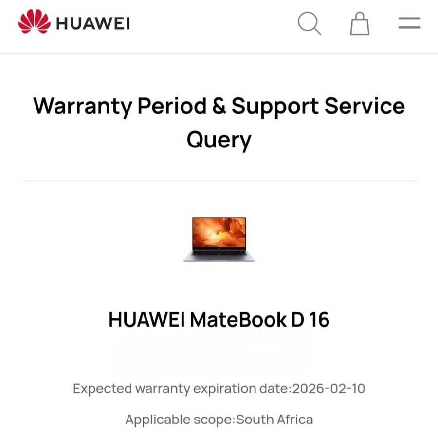 HUAWEI MateBook D 16 i5 12TH GEN