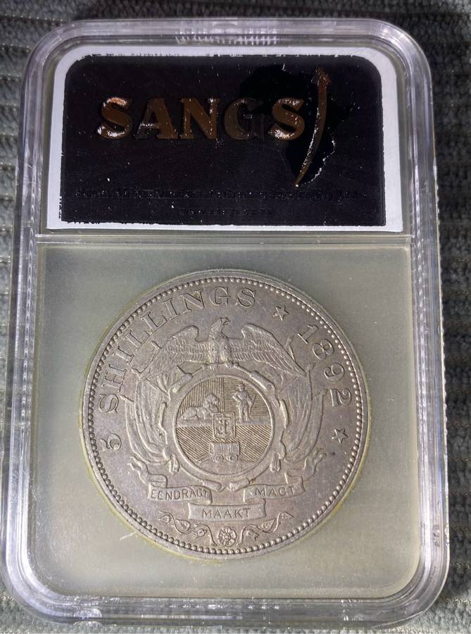 ZAR 5 Shilling Double Shaft 1892