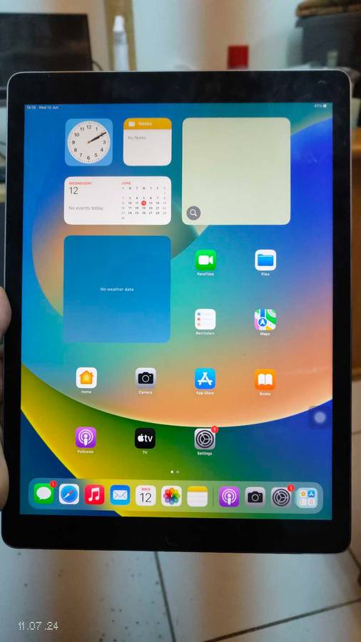 iPad PRO 12.9"(2015) SPACE GRAY 32GB WIFI ONLY( HOME BUTTON NOT CLICKING) {PRE OWNED}