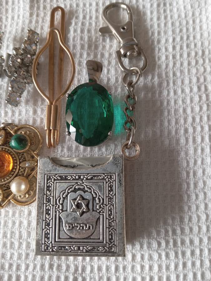 Job Lot Of Costume Jewellery And A Hebrew Prayer Book Keyring??