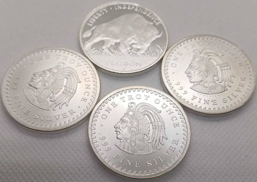 4x1oz Silver Coins as per picture