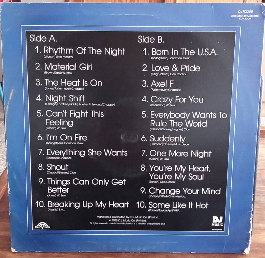SA TOP 20 LP VINYL RECORD 1985