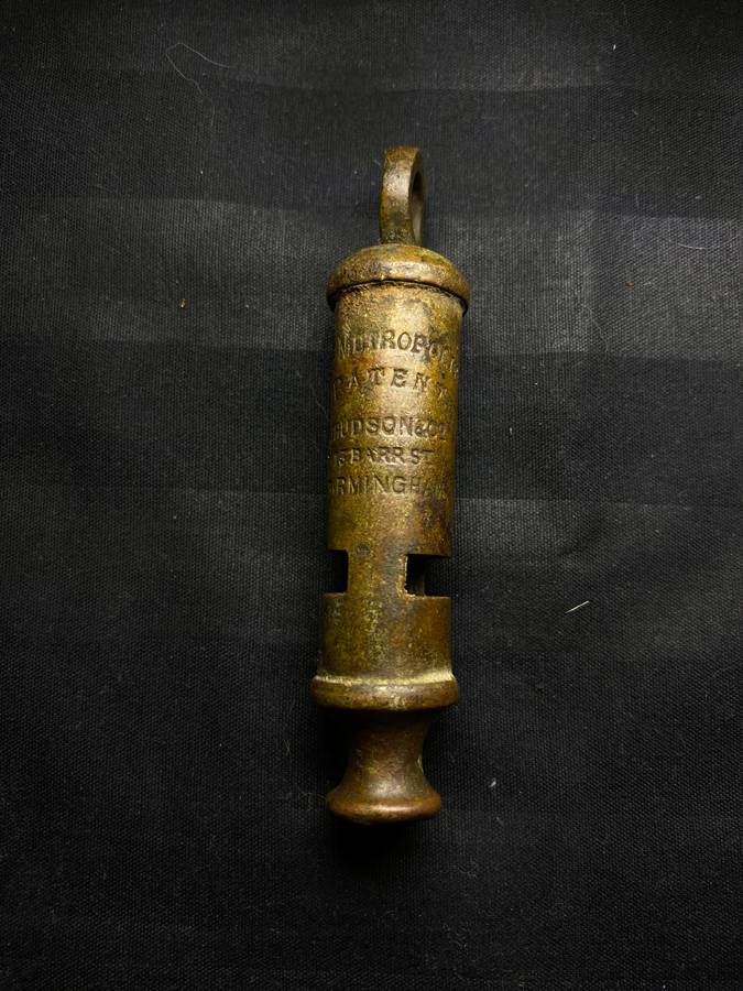 Rare Victorian J Hudson Metropolitan Police Whistle Circ 1888.