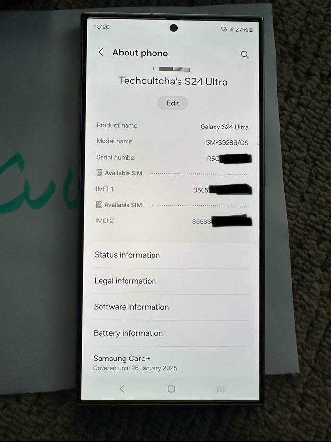 Samsung Galaxy S24 Ultra 256GB Dual Sim
