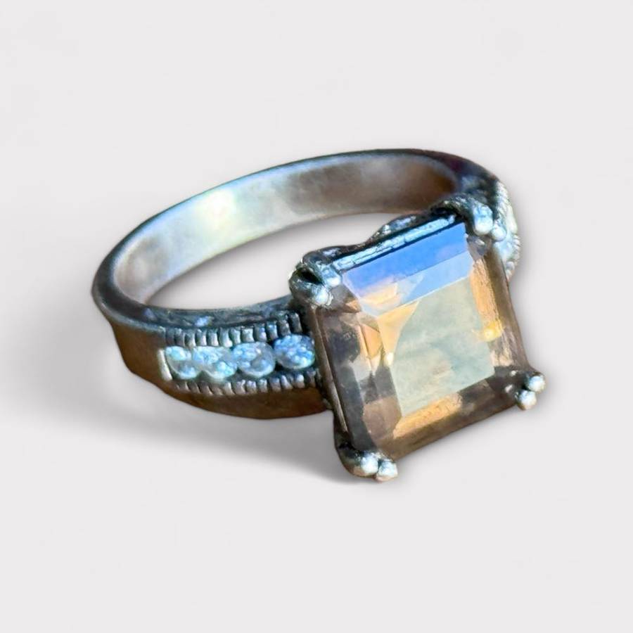 Vintage Fossil Ladies Watch & Sterling Silver Rings