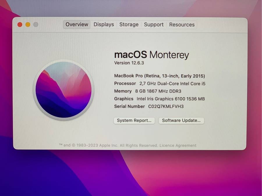 MacBook Pro (Retina display, 13 inch, Early 2015). Good Condition!!!