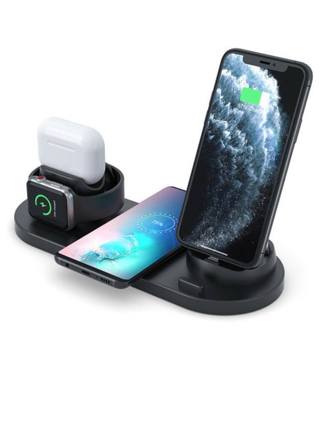6 in 1 Multifunction Wireless Charger Dock for iWatch/Airpods/iPhone