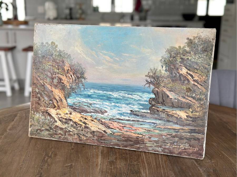 Johann Bonthuys - Original Rock Pool Oil on Canvas (20th Century, South Africa)