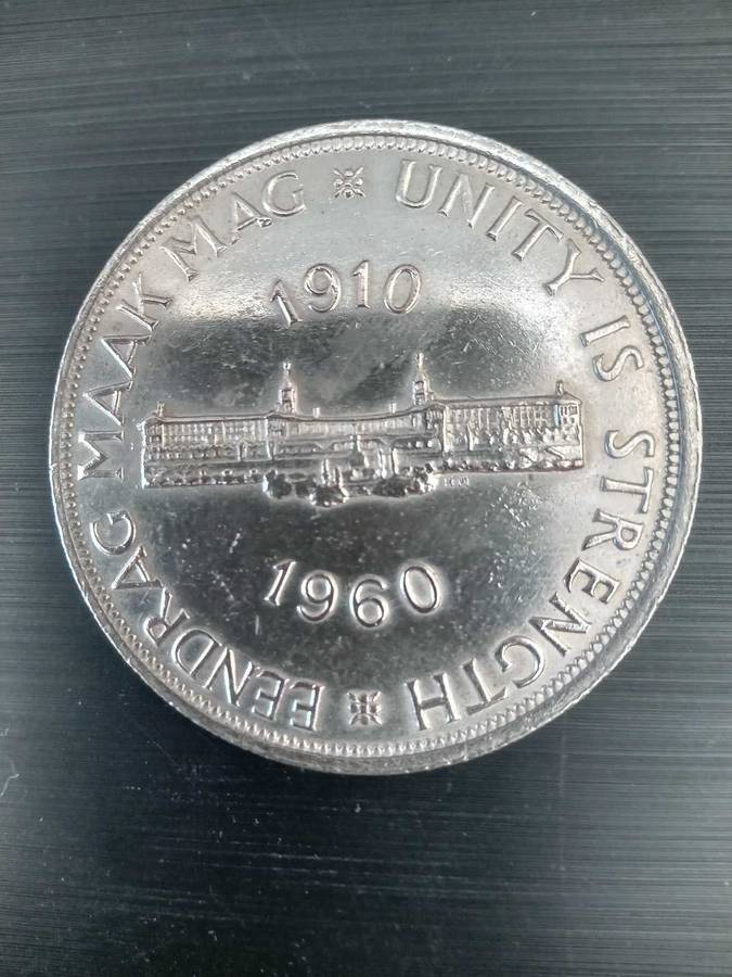 1960 Union of SA 5 shillng silveer crown