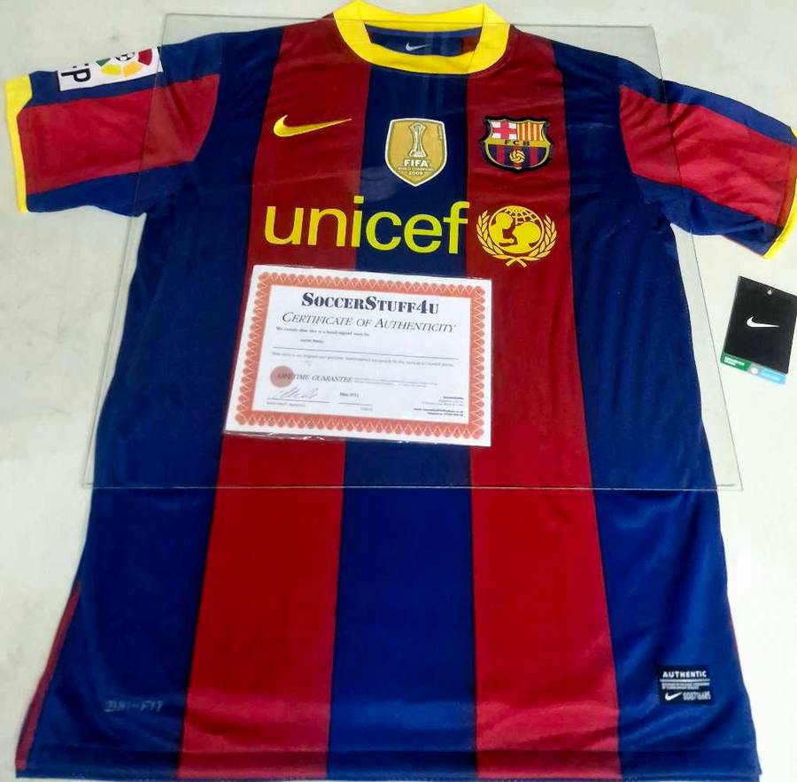 Lionel Messi Authentic Signed Soccer Jersey Barcelona