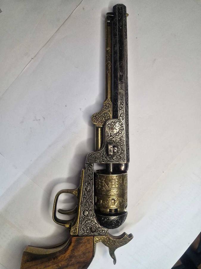 REPLICA DENIX .45 CIVIL WAR 1851 NAVY COLT REVOLVER ENGRAVED PISTOL 1040L