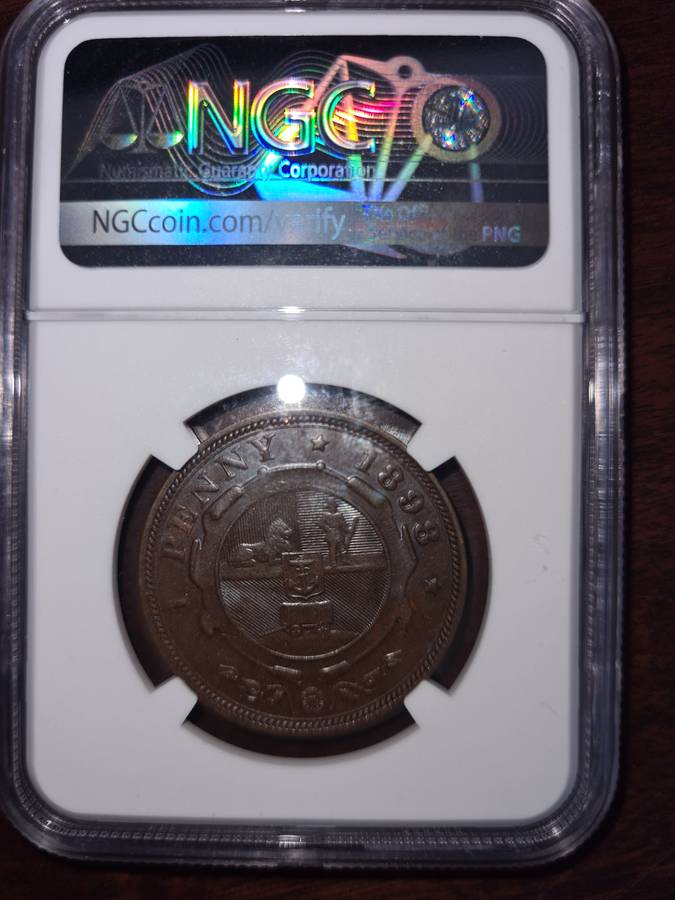 Crazy R1 start. ZAR Penny 1898 NGC MS 62
