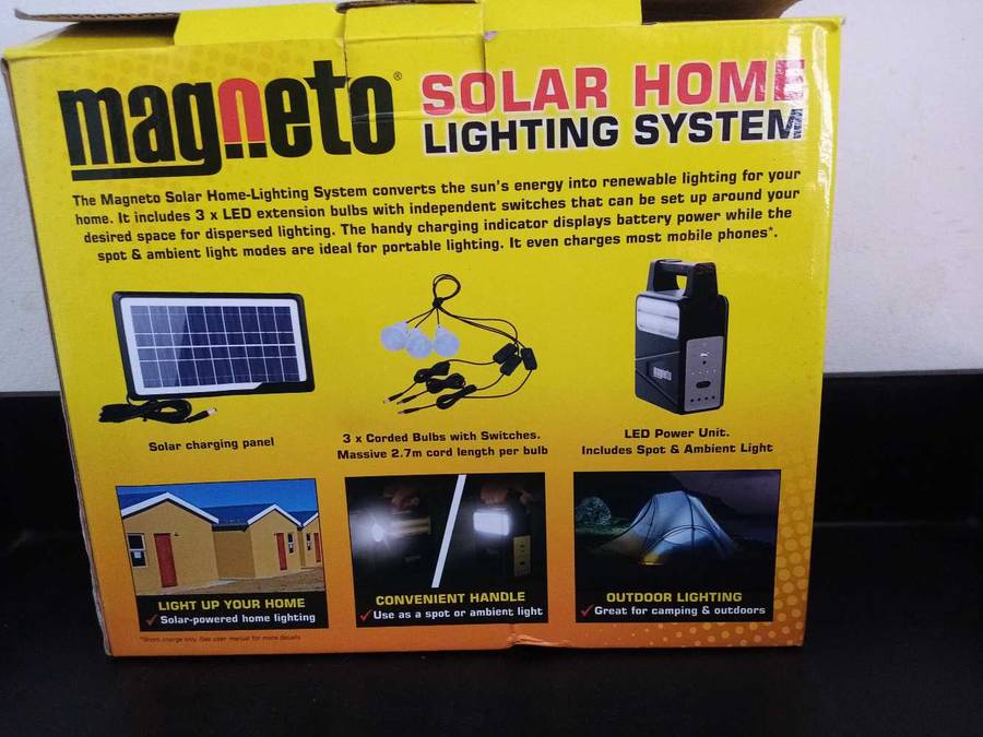MAGNETO SOLAR HOME LIGHTING SYSTEM