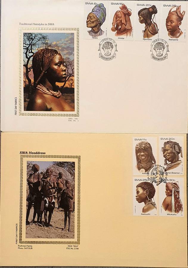 South West Africa silk first day covers 1982