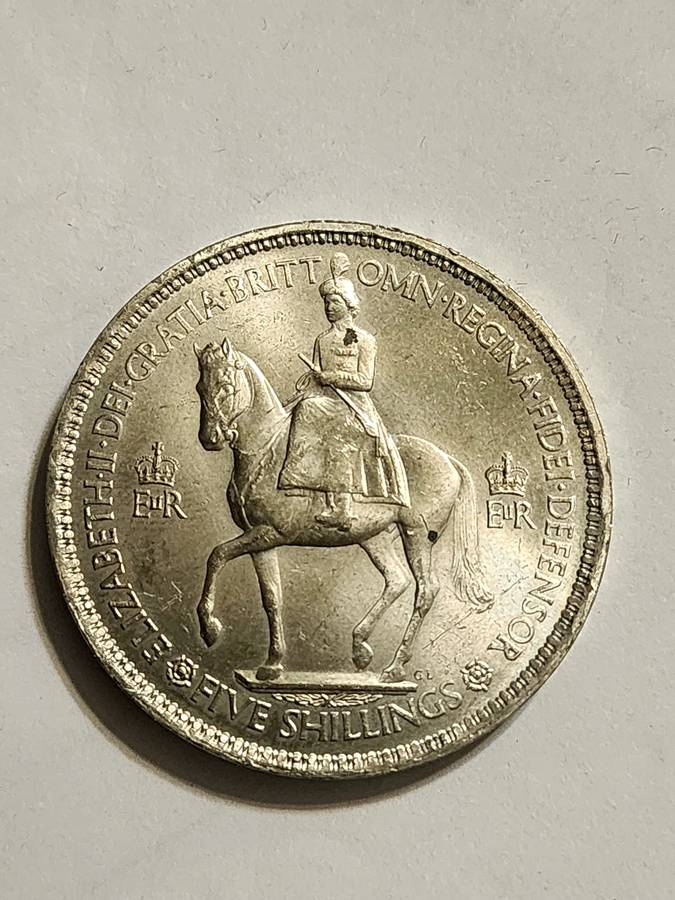 United Kingdom 5 shillings, 1953