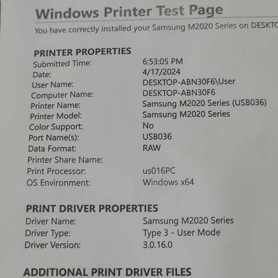 Samsung Express M2020w fast Lazer Monochrome Printer. With working toner