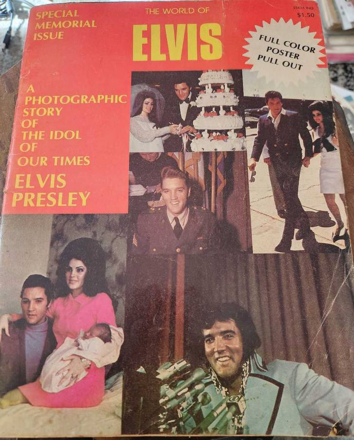 Elvis Memorial Publication 1977 - Poster still in place - Good condition for age