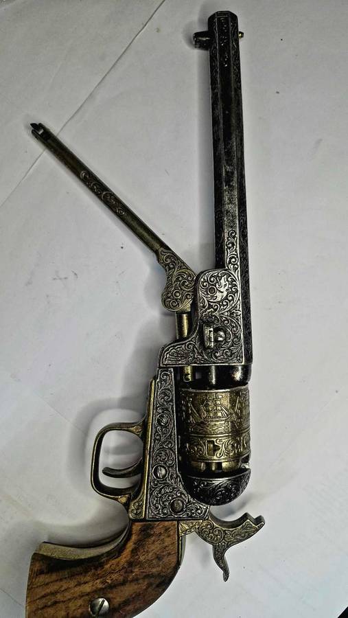 REPLICA DENIX .45 CIVIL WAR 1851 NAVY COLT REVOLVER ENGRAVED PISTOL 1040L