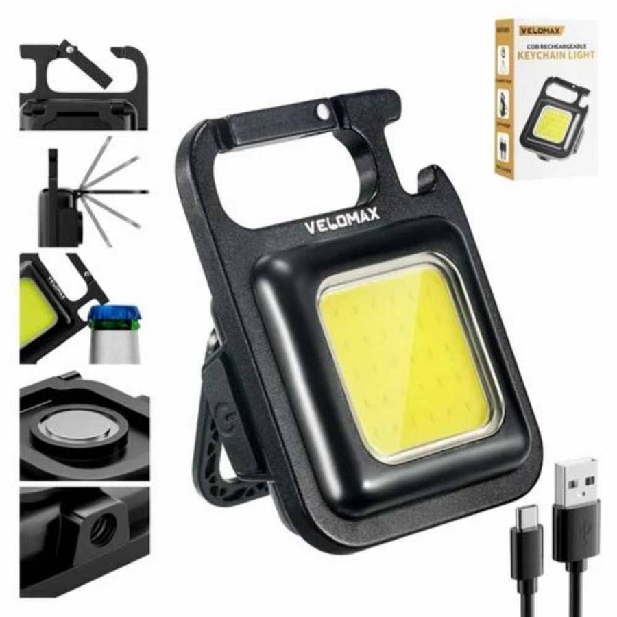 Rechargeable LED Keychain COB Light |4 Light Modes| Bottle Opener