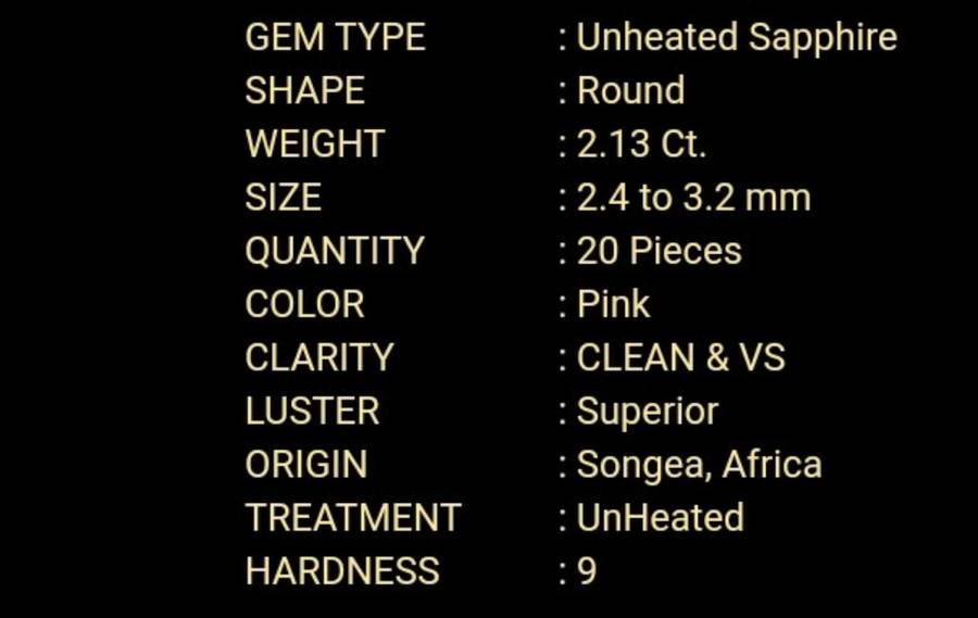 Natural 2.13 Ct Orange Pink Sapphires UNHEATED