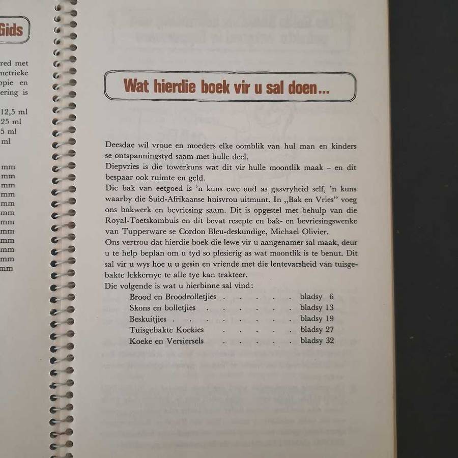 Tupperware bak en vries ,bake n freeze book in English and afrikaans