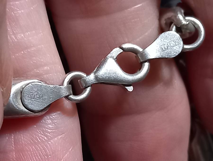 Vintage Italy 925 Sterling Silver Unique Chain