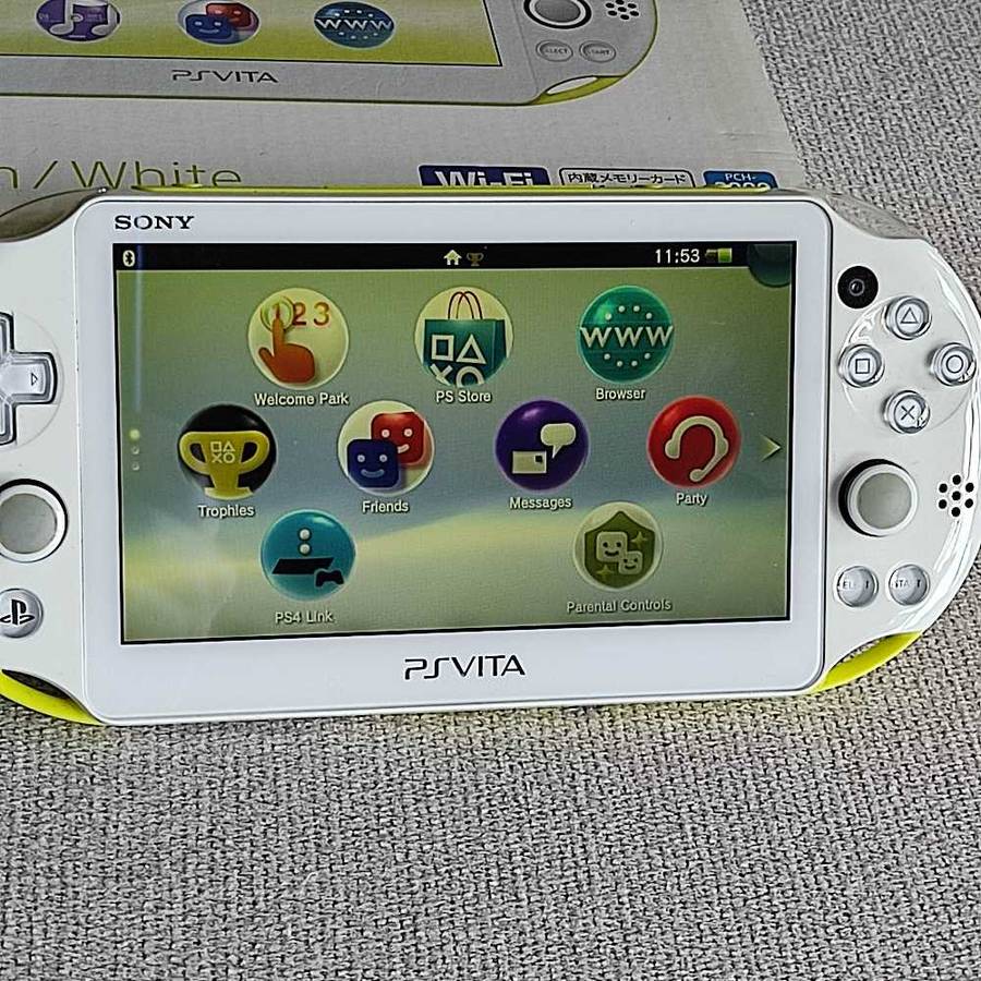 PS Vita / Playstation Vita Slim Model 2000 - Lime Green/White console