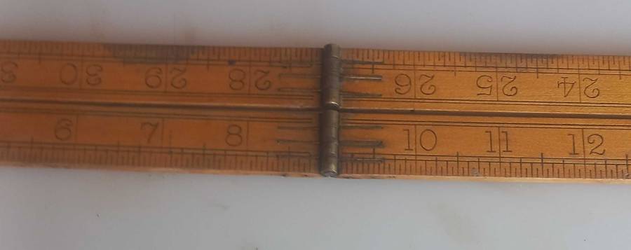 Vintage folding ruler