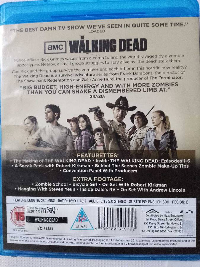 The Walking Dead - The Complete first Season on Blu-ray