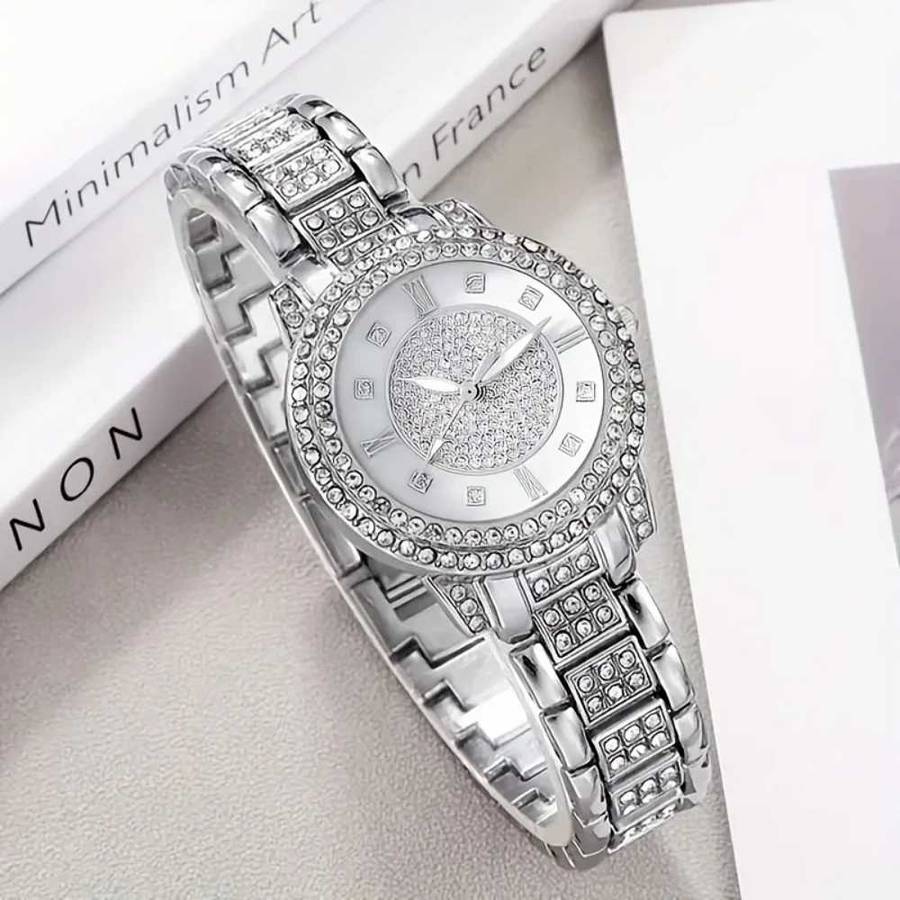 Radiant Luxury Rhinestone Womens Quartz Watch