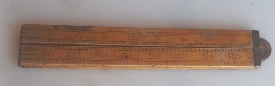 Vintage folding ruler