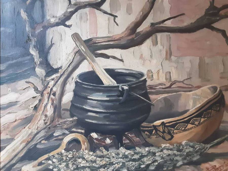 Amazing Still life , Thick Oil on Board signed and dated 1952