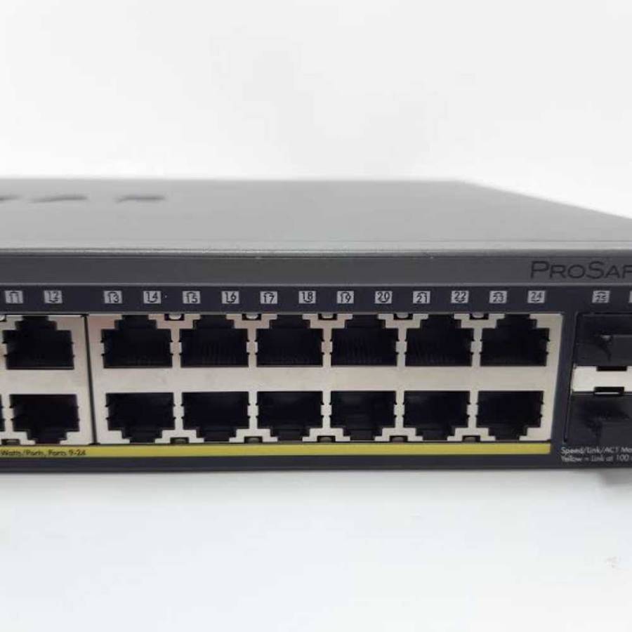 Netgear Prosafe 24-Port Gigabit Smart Switch with PoE and 4 SFP Ports GS728TP