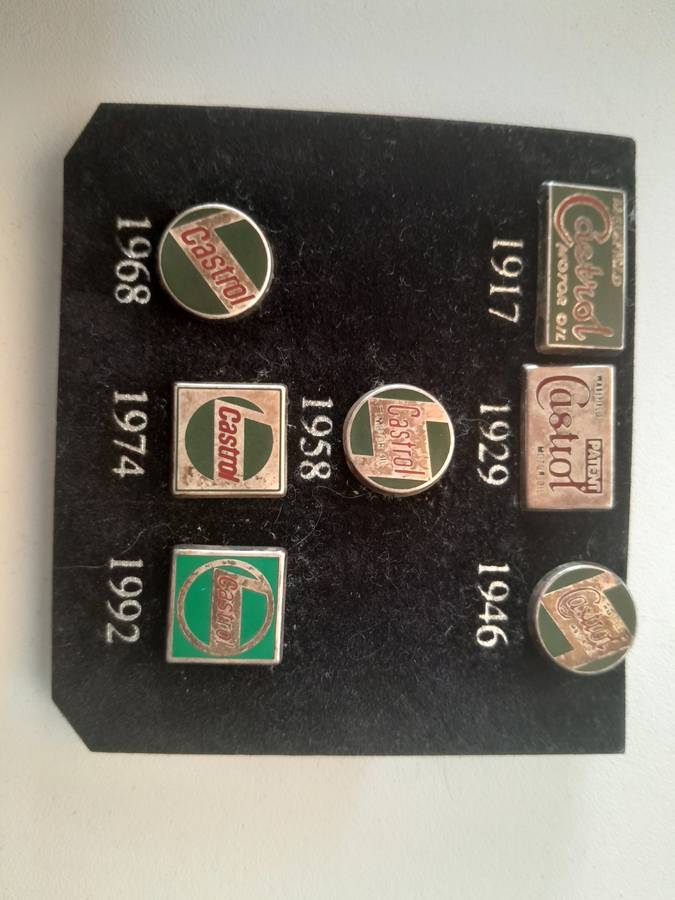 Vintage Castrol motor oil badges