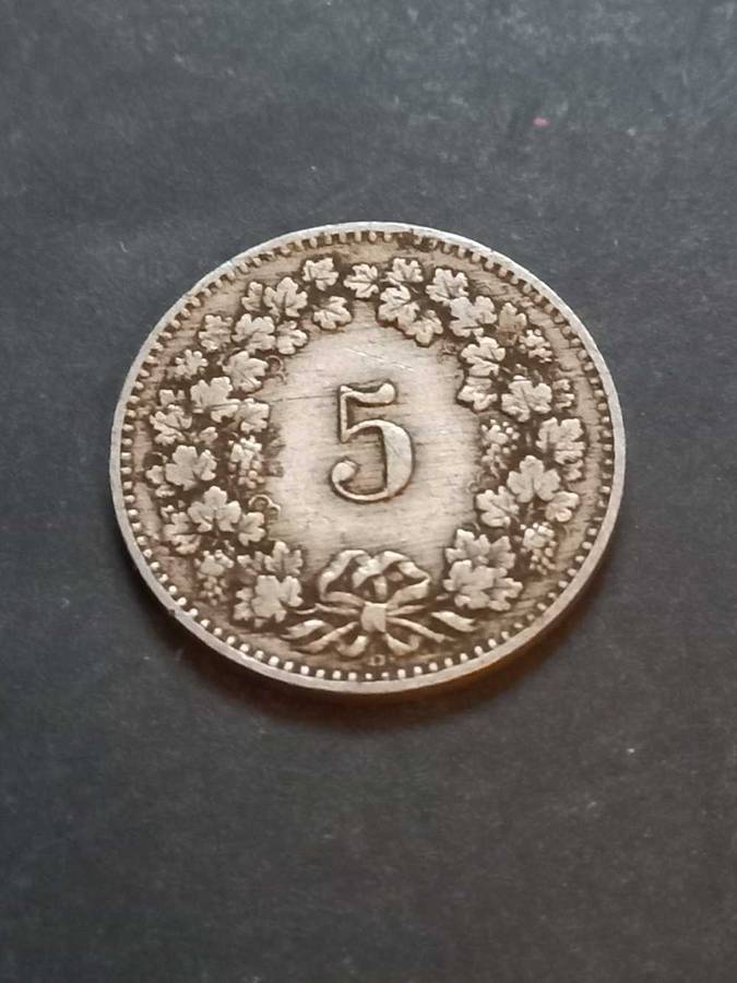 1888 Switzerland 5 Rappen