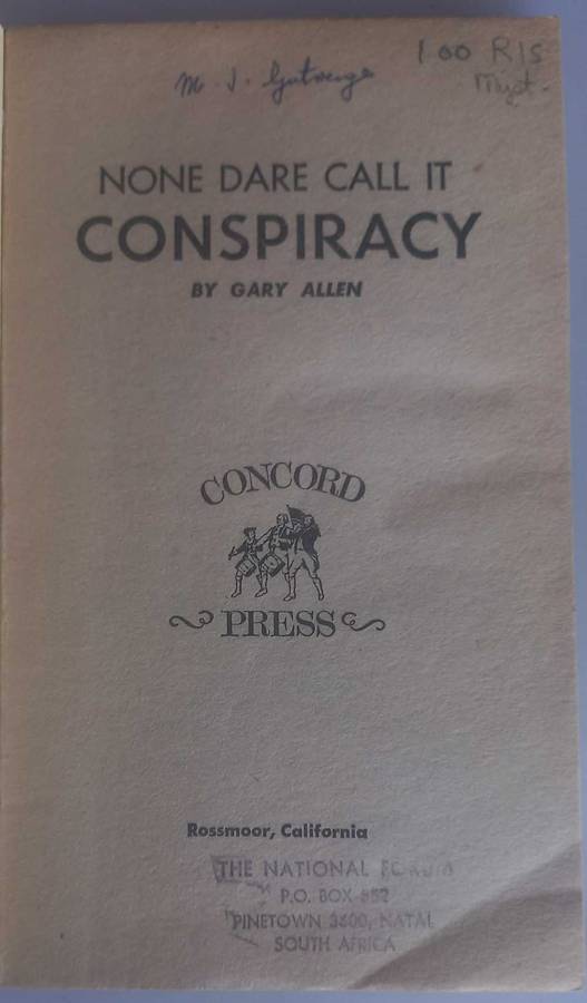 None dare call it conspiracy